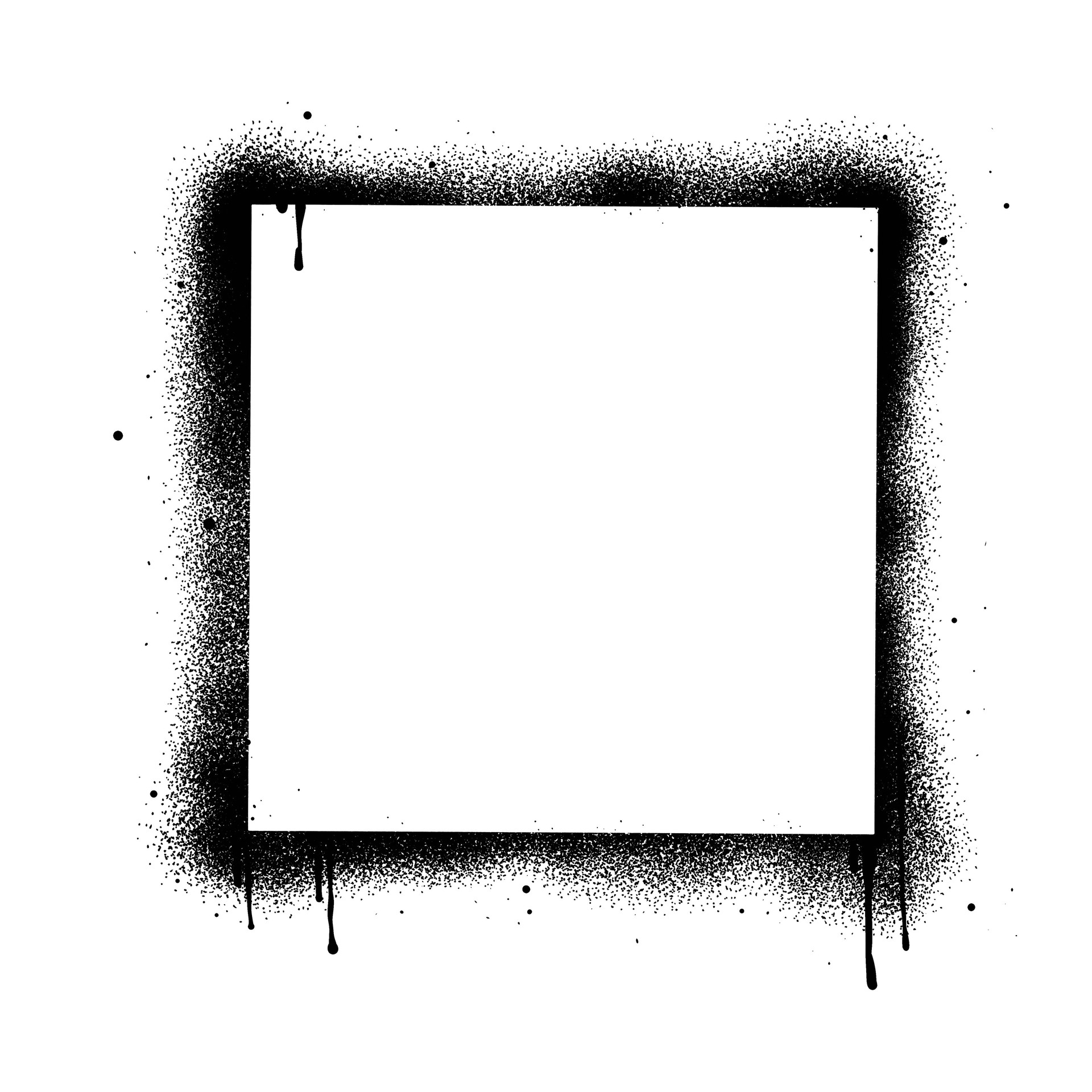 Spray paint graffiti stencil frames.
