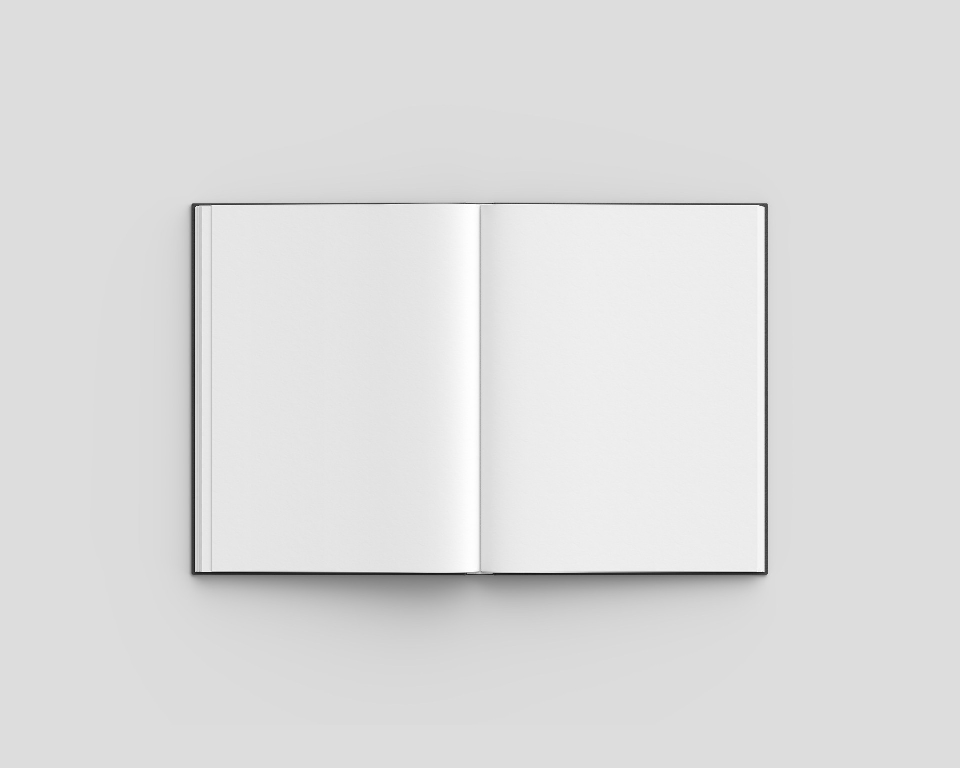 Blank magazine template on gray background