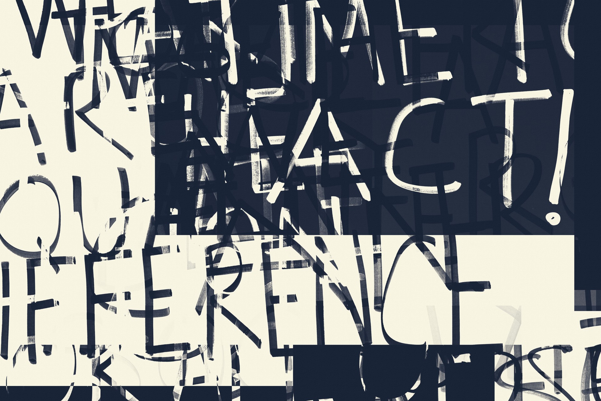 Abstract Typography Collage