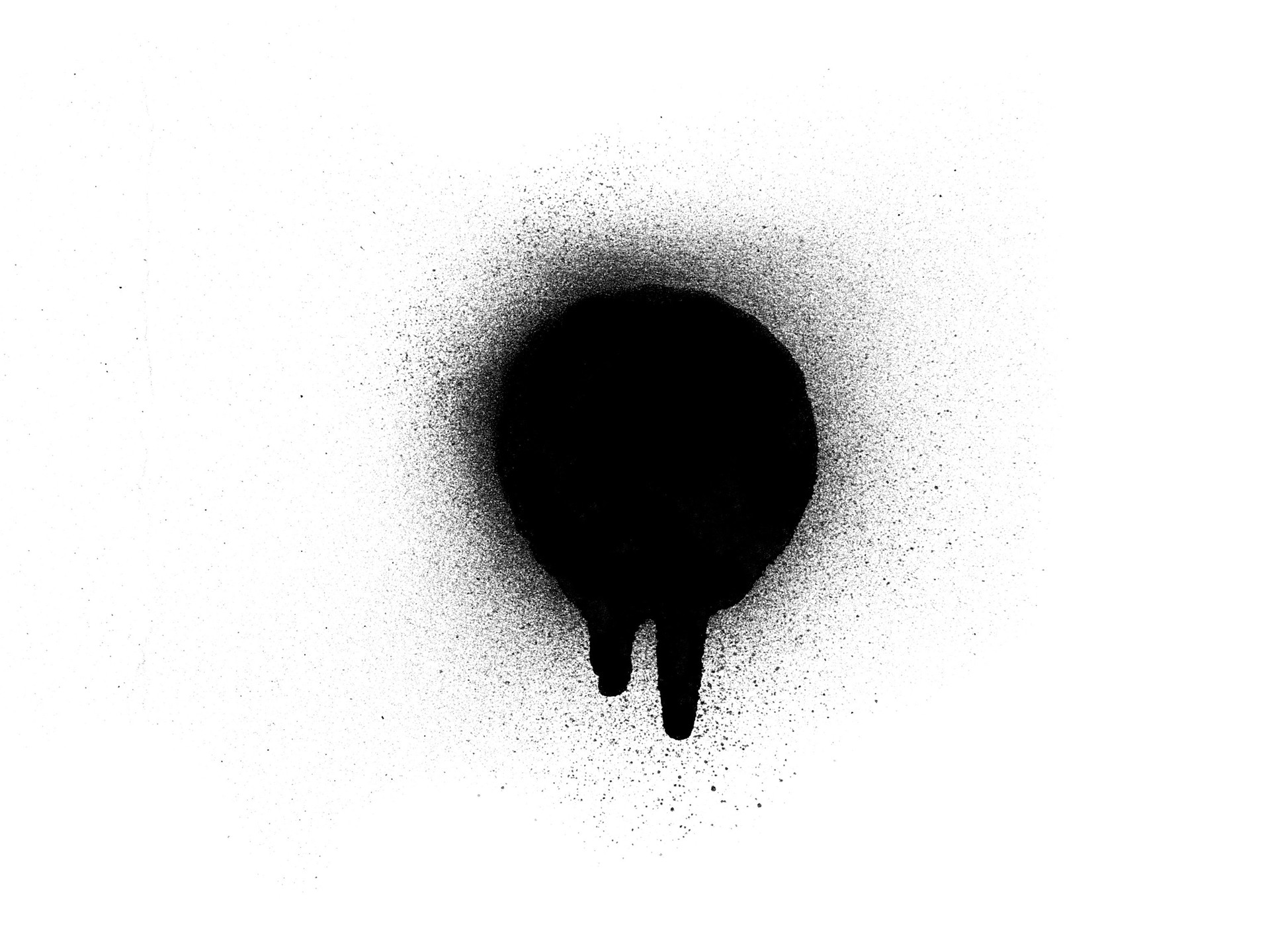 Grunge style shape. Spray painted splash.
